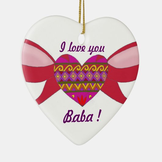 Ik hou van je Baba Keramisch Ornament (Rechts)