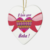 Ik hou van je Baba Keramisch Ornament (Links)