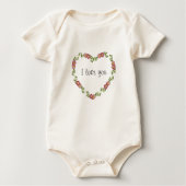 Ik hou van je Baby kleding Romper (Voorkant)