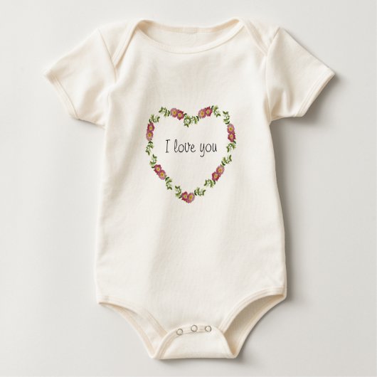 Ik hou van je Baby kleding Romper (Voorkant)