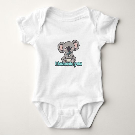 Ik hou van je baby Koala beer woordspeling Romper (Voorkant)