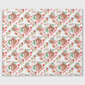 Ik hou van je Baby shower Mam Sloth Pattern Cadeaupapier (Vlak)