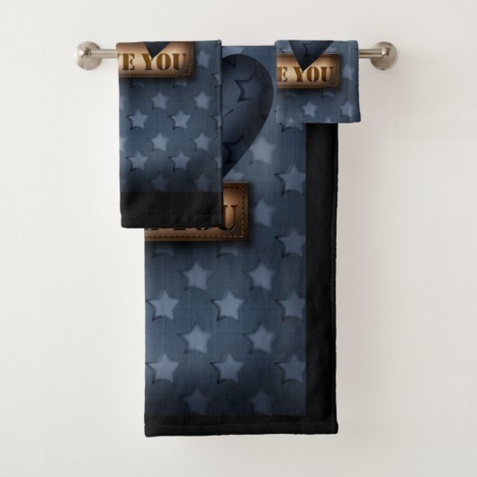 Ik hou van je bad handdoek (Insitu)