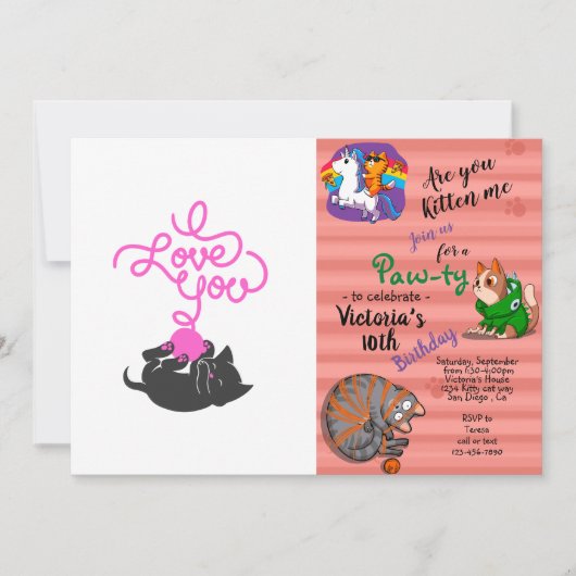 Ik hou van je - bal van wol - Kies achterkleur Kaart (Voorkant)