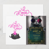 Ik hou van je - bal van wol - Kies achterkleur Kaart (Voorkant / Achterkant)