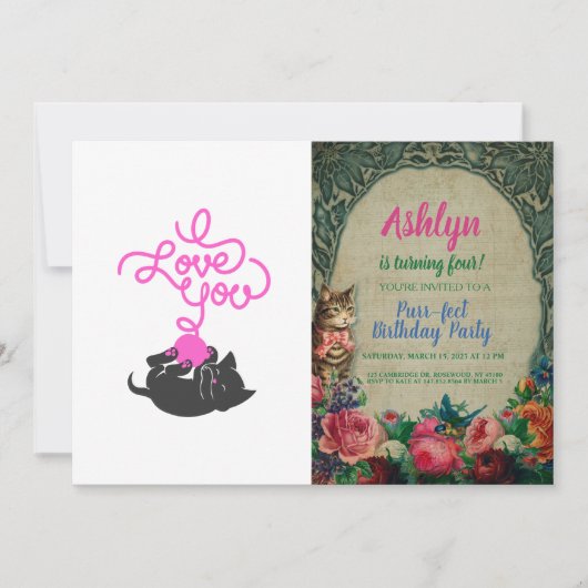 Ik hou van je - bal van wol - Kies achterkleur Kaart (Voorkant)