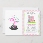 Ik hou van je - bal van wol - Kies achterkleur Kaart (Voorkant)