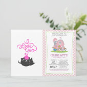 Ik hou van je - bal van wol - Kies achterkleur Kaart (Staand voorkant)