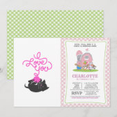 Ik hou van je - bal van wol - Kies achterkleur Kaart (Voorkant / Achterkant)