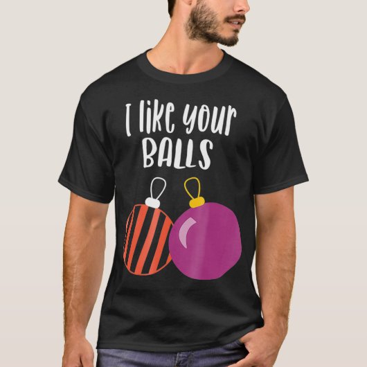 Ik hou van je ballen Ornament Mannen Gift T-shirt (Voorkant)