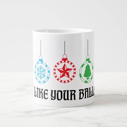 Ik hou van je Balls Jumbo Coffee Mok (20oz) (Voorkant)