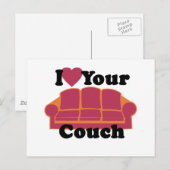 Ik hou van je bank briefkaart (Voorkant / Achterkant)