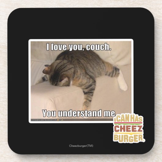 Ik hou van je, bank. drankjes onderzetter (Voorkant)