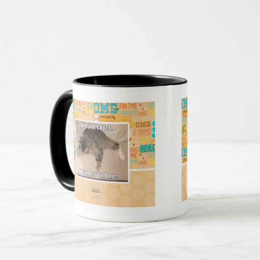 Ik hou van je, bank. mok (Voorkant links)