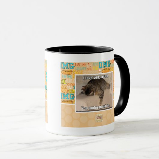 Ik hou van je, bank. mok (Voorkant rechts)