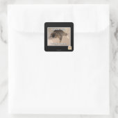Ik hou van je, bank. vierkante sticker (Tas)