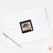 Ik hou van je, bank. vierkante sticker (Envelop)