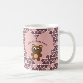 Ik hou van je, Beary Much. Achtergrond hart Koffiemok
