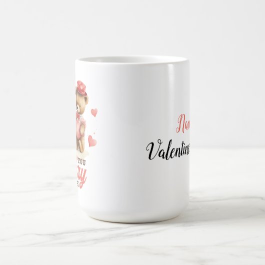 Ik hou van je Beary Much Coffee Mok (Center)