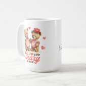 Ik hou van je Beary Much Coffee Mok (Voorkant links)