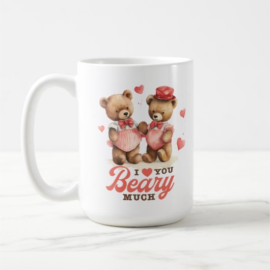 Ik hou van je Beary Much Coffee Mok (Links)