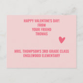 Ik hou van je, Beary Much. Cute Classroom Valentij Briefkaart (Achterkant)