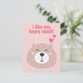Ik hou van je, Beary Much. Cute Classroom Valentij Briefkaart (Staand voorkant)