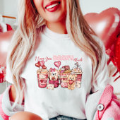 Ik hou van je Beary Much, Roze Valentijn T-shirt
