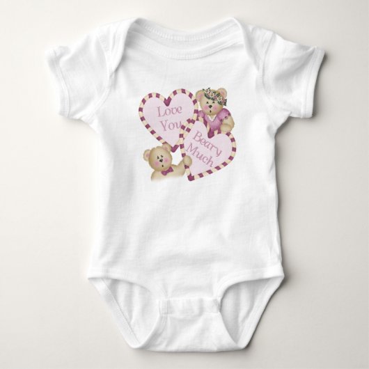 Ik hou van je Beary veel Baby Creeper Romper (Voorkant)