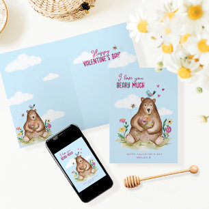 Ik hou van je beary veel blij Valentijnsdag Beer Feestdagen Kaart