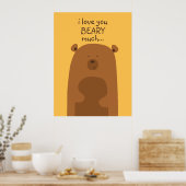 Ik hou van je Beary veel Poster (Keuken)