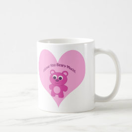 Ik hou van je beary veel! Roze Beer Koffiemok