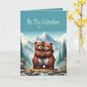 Ik hou van je Beary Veel Schattigee Valentijnsdag Kaart (Gele Bloem)