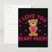 Ik hou van je beary veel Teddy Bear Briefkaart (Voorkant / Achterkant)