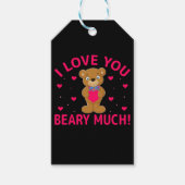 Ik hou van je beary veel Teddy Bear Cadeaulabel (Voorkant)
