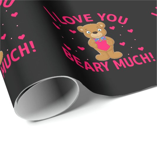 Ik hou van je beary veel Teddy Bear Cadeaupapier (Rol Hoek)