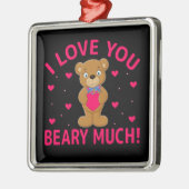 Ik hou van je beary veel Teddy Bear Metalen Ornament (Links)