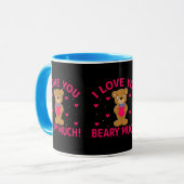 Ik hou van je beary veel Teddy Bear Mok (Voorkant links)