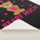 Ik hou van je beary veel Teddy Bear Sherpa Deken (3/4)