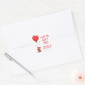 Ik hou van je beary veel teddybeer Valentijn naam Vierkante Sticker (Envelop)