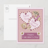 Ik hou van je beary veel Valentijnsdag Briefkaart (Voorkant / Achterkant)
