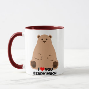 Ik hou van je Beary Veel Valentijnsdag Mok Design