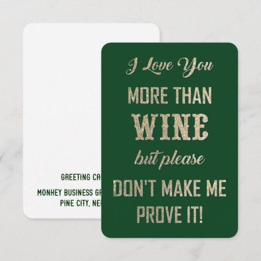 Ik hou van je... bedankkaart (Voorkant / Achterkant)