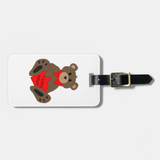 Ik hou van je Beer Bagagelabel