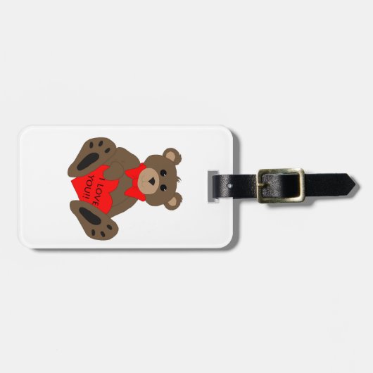 Ik hou van je Beer Bagagelabel (Voorkant horizontaal)