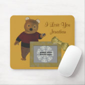 Ik hou van je Beer met foto Mousepad toevoegen Muismat (Met muis)