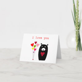 "Ik hou van je" Beer Valentijn Love card Kaart