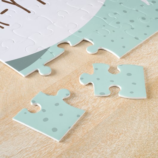 Ik hou van je Beer van veel Valentijnse Jigzaag Pu Legpuzzel (Zijkant)