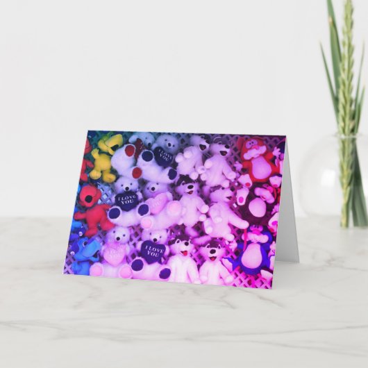 Ik hou van je Beren Valentijnsdag Feestdagen Kaart (Voorkant)