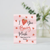 Ik hou van je Berry Much Valentijns's hart citaat Feestdagenkaart (Staand voorkant)
